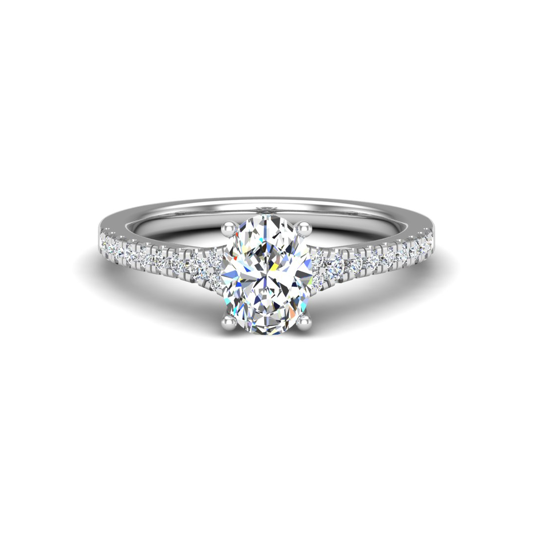 Camila Split Pave Cathedral Engagement Ring
